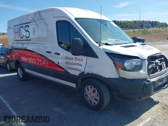 2019 Ford Transit with VIN 1FTYR2CM3KKA87418, listed as a IAAI auction lot 42078907 with 78,075 mi miles. Bid and sale history available at carsss.com. Image 1.