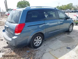 2008 Nissan Quest S with VIN 5N1BV28U98N114957, listed as a IAAI auction lot 41884382 with 146,779 mi miles. Bid and sale history available at carsss.com. Image 4.