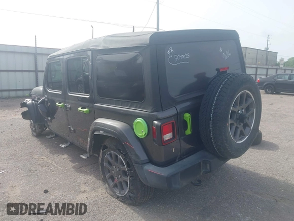 2021 Jeep Wrangler Unlimited Sport S z VIN 1C4HJXDN6MW549686, wystawiony jako IAAI lot #42249816 z przebiegiem 64 911 mil mil oraz . Historia ofert i sprzedaży dostępna na DreamBid. Obrazek 3.