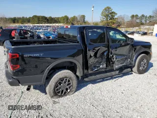 2024 Ford Ranger XLT with VIN 1FTER4GH0RLE14440, listed as a Copart auction lot 43519565 with 10,487 mi miles and Salvage Title. Bid and sale history available at carsss.com. Image 3.