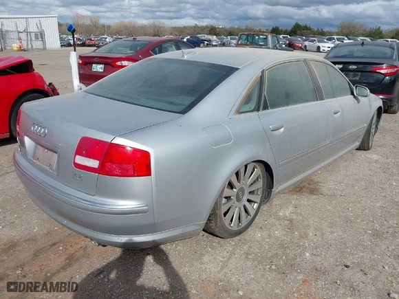 2004 Audi A8 L with VIN WAUML44E14N022813, listed as a IAAI auction lot 41849723 with 1 mi miles. Bid and sale history available at carsss.com. Image 4.