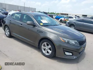 2015 Kia Optima LX with VIN 5XXGM4A72FG371237, listed as a IAAI auction lot 42579331 with 133,190 mi miles and . Bid and sale history available at DreamBid. Image 1.