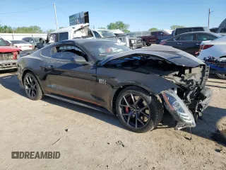 2022 Ford Mustang Mach 1 with VIN 1FA6P8R08N5555446, listed as a Copart auction lot 53300445 with 66,139 mi miles and Salvage title. Bid and sale history available at DreamBid. Image 4.