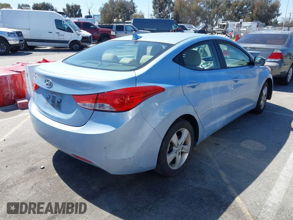 2012 Hyundai Elantra Limited with VIN KMHDH4AE7CU411271, listed as a IAAI auction lot 41840773 with 93,602 mi miles. Bid and sale history available at carsss.com. Image 4.