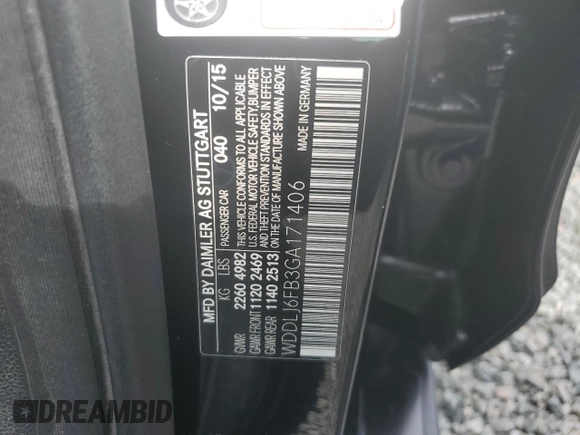 2016 Mercedes-Benz CLS with VIN WDDLJ6FB3GA171406, listed as a Copart auction lot 73878774 with 0 mi miles and Salvage Title. Bid and sale history available at carsss.com. Image 13.