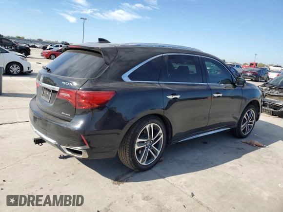 2017 Acura MDX w/Advance Pkg with VIN 5FRYD4H82HB009125, listed as a Copart auction lot 82146864 with 47,021 mi miles and Salvage Title. Bid and sale history available at carsss.com. Image 3.