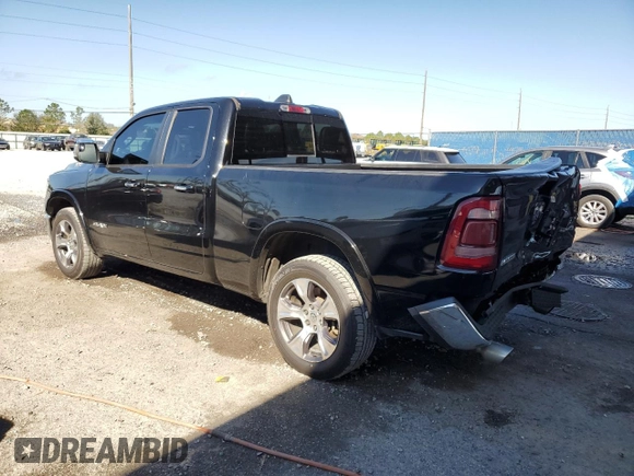 2020 Ram 1500 Laramie with VIN 1C6SRFDTXLN142456, listed as a Copart auction lot 43264155 with 57,661 mi miles and Salvage Title. Bid and sale history available at carsss.com. Image 2.