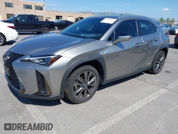 2021 Lexus UX 250h F Sport with VIN JTHR9JBH0M2037127, listed as a IAAI auction lot 42156811 with 20,720 mi miles and . Bid and sale history available at DreamBid. Image 17.