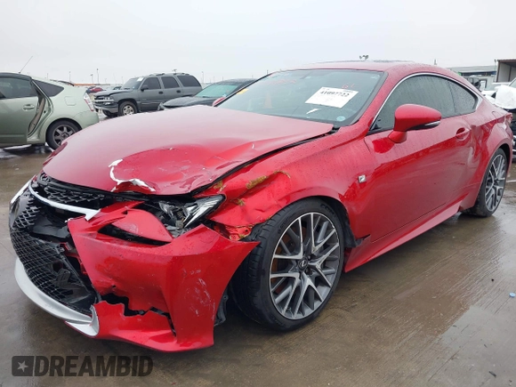 2016 Lexus RC 350 F Sport with VIN JTHHE5BCXG5013813, listed as a IAAI auction lot 41097722 with 52,996 mi miles and . Bid and sale history available at DreamBid. Image 6.