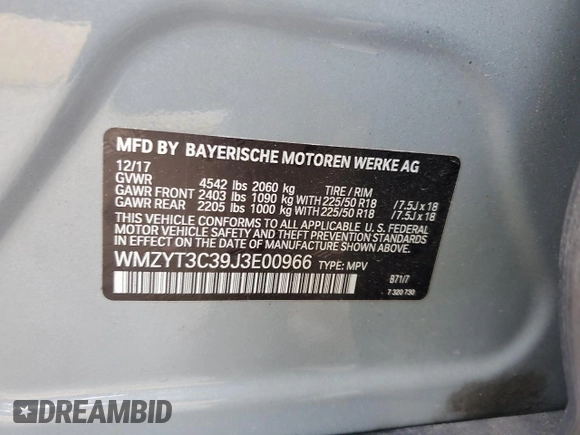 2018 MINI Countryman Cooper S z VIN WMZYT3C39J3E00966, wystawiony jako Copart lot #56065675 z przebiegiem 103 926 mil mil oraz Szkoda całkowita • Salvage title. Historia ofert i sprzedaży dostępna na DreamBid. Obrazek 12.