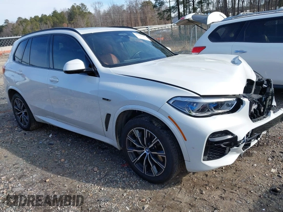 2023 BMW X5 xDrive45e with VIN 5UXTA6C06P9P51357, listed as a IAAI auction lot 41396257 with 43,878 mi miles. Bid and sale history available at carsss.com. Image 1.