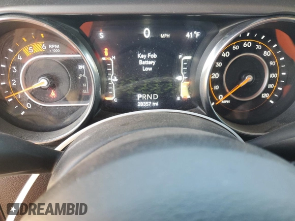 2022 Jeep Wrangler Unlimited Willys Sport with VIN 1C4HJXDM7NW145806, listed as a Copart auction lot 46851705 with 28,357 mi miles and Salvage Title. Bid and sale history available at DreamBid. Image 9.