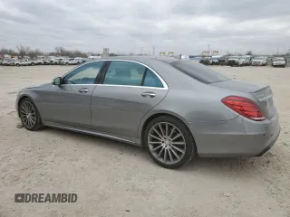 2015 Mercedes-Benz S 550 with VIN WDDUG8CB8FA069701, listed as a Copart auction lot 47743845 with 34,712 mi miles and Salvage Title. Bid and sale history available at DreamBid. Image 2.