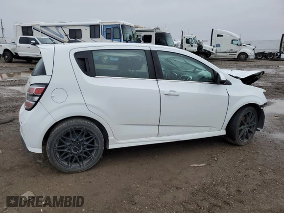 2017 Chevrolet Sonic LT with VIN 1G1JD6SB0H4154389, listed as a Copart auction lot 46086095 with 142,314 mi miles and Salvage Title. Bid and sale history available at carsss.com. Image 3.