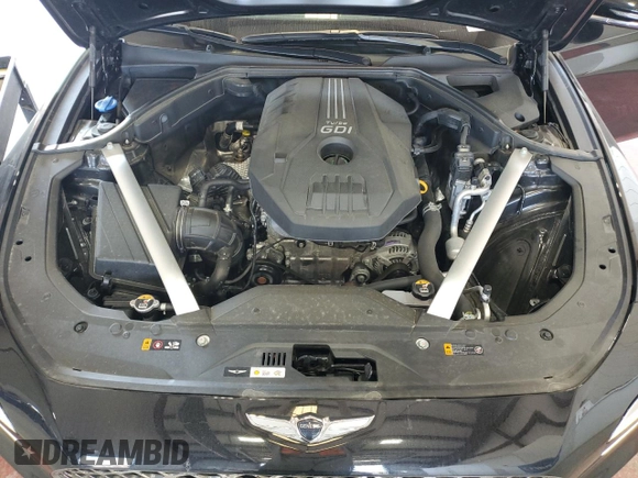 2023 Genesis G70 2.0T with VIN KMTG34TA8PU128993, listed as a Copart auction lot 72063714 with 24,629 mi miles and Clean Title. Bid and sale history available at DreamBid. Image 11.