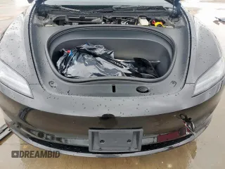 2025 Tesla Model 3 Long Range with VIN 5YJ3E1EB0SF921606, listed as a Copart auction lot 60728995 with 6,281 mi miles and Salvage title. Bid and sale history available at DreamBid. Image 11.