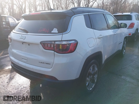 2020 Jeep Compass Limited with VIN 3C4NJCCB4LT102698, listed as a IAAI auction lot 41779546 with 115,007 mi miles. Bid and sale history available at carsss.com. Image 4.