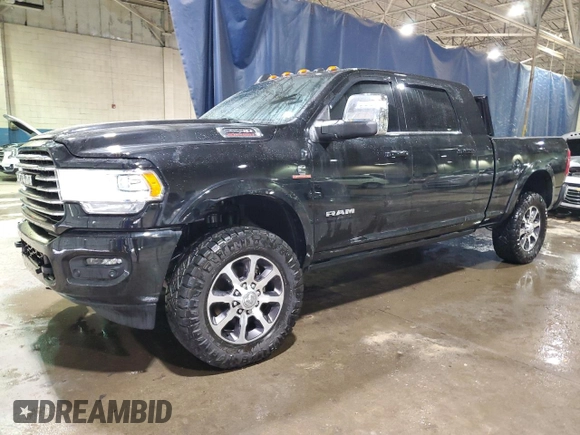2023 Ram 2500 Longhorn with VIN 3C6UR5PL8PG591647, listed as a Copart auction lot 88803805 with 46,767 mi miles and Salvage title. Bid and sale history available at DreamBid. Image 1.