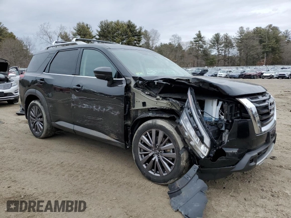 2023 Nissan Pathfinder SL with VIN 5N1DR3CD5PC264746, listed as a Copart auction lot 47818735 with 31,627 mi miles and Salvage title. Bid and sale history available at DreamBid. Image 4.