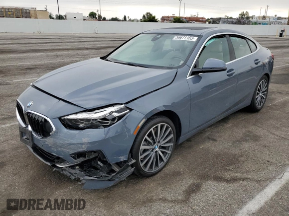 2021 BMW 2 Series 228i xDrive with VIN WBA73AK07M7G54080, listed as a Copart auction lot 56671153 with 16,552 mi miles. Bid and sale history available at carsss.com. Image 1.