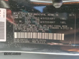 2015 Toyota Sienna LE AAS with VIN 5TDKK3DC1FS632309, listed as a Copart auction lot 49820935 with 209,492 mi miles and Salvage Title. Bid and sale history available at carsss.com. Image 13.