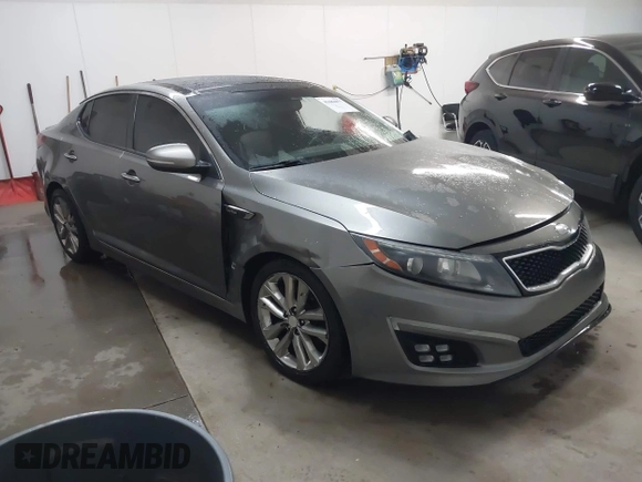 2014 Kia Optima SX Turbo with VIN 5XXGR4A61EG316334, listed as a IAAI auction lot 41684077 with 179,212 mi miles and . Bid and sale history available at DreamBid. Image 1.