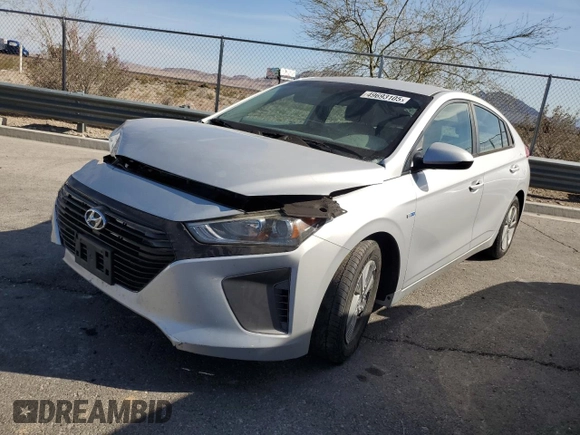 2017 Hyundai Ioniq Blue with VIN KMHC65LC1HU022362, listed as a Copart auction lot 49693105 with 102,550 mi miles and Salvage Title. Bid and sale history available at DreamBid. Image 1.