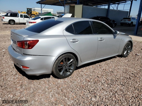 2012 Lexus IS 350 with VIN JTHBE5C21C5030988, listed as a Copart auction lot 68293334 with 160,411 mi miles and Salvage Title. Bid and sale history available at carsss.com. Image 3.