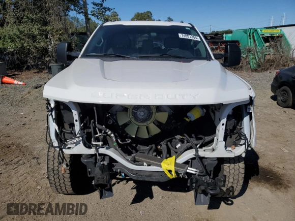 2021 Ford F-350 XL with VIN 1FT8W3B68MED50473, listed as a Copart auction lot 74001304 with 37,866 mi miles and Salvage Title. Bid and sale history available at DreamBid. Image 5.