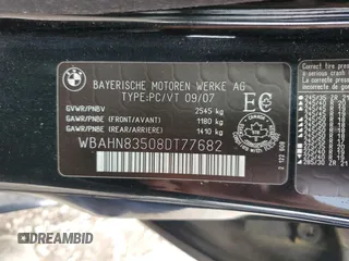 2008 BMW 7 Series 750Li with VIN WBAHN83508DT77682, listed as a Copart auction lot 72649744 with 176,832 mi miles and Clean Title. Bid and sale history available at carsss.com. Image 12.