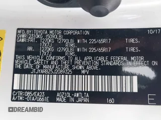 2018 Lexus NX 300 with VIN JTJYARBZ5J2089325, listed as a IAAI auction lot 42010781 with 82,933 mi miles and . Bid and sale history available at DreamBid. Image 9.