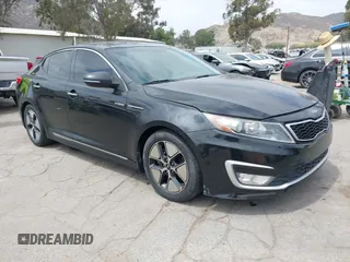 2013 Kia Optima Hybrid EX with VIN KNAGM4AD3D5057701, listed as a IAAI auction lot 42111647 with 160,426 mi miles. Bid and sale history available at carsss.com. Image 1.