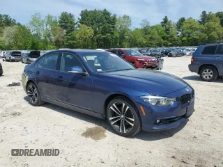 2018 BMW 3 Series 330i xDrive with VIN WBA8D9C54JEM33342, listed as a Copart auction lot 56833135 with 36,434 mi miles and Salvage title. Bid and sale history available at DreamBid. Image 4.