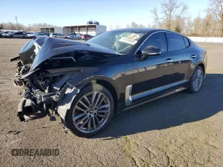 2018 Kia Stinger with VIN KNAE15LA3J6031355, listed as a Copart auction lot 41910595 with 61,039 mi miles and Salvage Title. Bid and sale history available at carsss.com. Image 1.