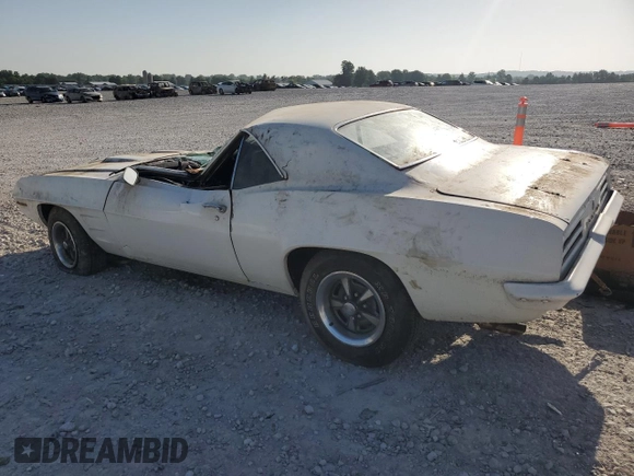 1969 Pontiac Firebird with VIN 223379U134459, listed as a Copart auction lot 60249995 with Not provided miles and Clean title. Bid and sale history available at DreamBid. Image 2.