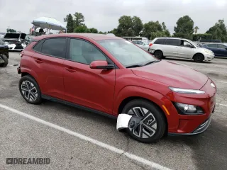 2023 Hyundai Kona Electric SE with VIN KM8K23AGXPU184488, listed as a Copart auction lot 70221173 with 36 mi miles. Bid and sale history available at carsss.com. Image 4.