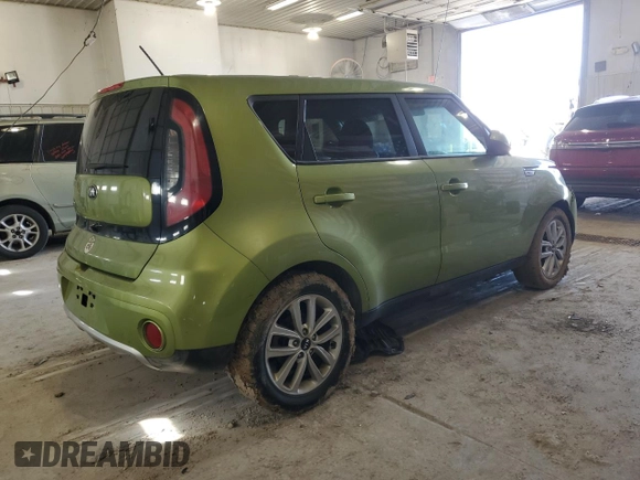 2018 Kia Soul + with VIN KNDJP3A57J7888363, listed as a Copart auction lot 48108575 with 92,673 mi miles and Salvage Title. Bid and sale history available at carsss.com. Image 3.