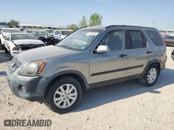 2006 Honda CR-V EX with VIN JHLRD78896C041512, listed as a Copart auction lot 51493205 with Not Provided miles and Salvage Title. Bid and sale history available at carsss.com. Image 1.