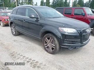 2015 Audi Q7 Premium Plus with VIN WA1LMAFE5FD030021, listed as a IAAI auction lot 42627531 with 137,454 mi miles and . Bid and sale history available at DreamBid. Image 1.