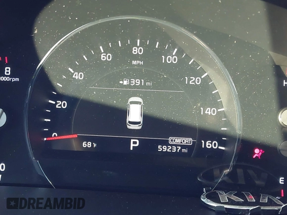 2020 Kia Sorento EX V6 with VIN 5XYPH4A59LG656432, listed as a IAAI auction lot 41057791 with 59,237 mi miles. Bid and sale history available at carsss.com. Image 7.