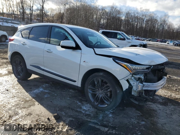 2020 Acura RDX w/A-Spec Pkg with VIN 5J8TC2H66LL018158, listed as a Copart auction lot 45853445 with 59,957 mi miles and Salvage title. Bid and sale history available at DreamBid. Image 4.