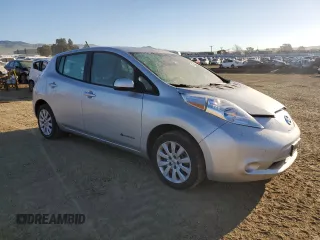 2013 Nissan LEAF S with VIN 1N4AZ0CP0DC400329, listed as a Copart auction lot 46677055 with 45,484 mi miles and Salvage Title. Bid and sale history available at carsss.com. Image 4.