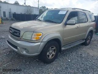 2002 Toyota Sequoia SR5 with VIN 5TDZT34A72S127976, listed as a IAAI auction lot 41929357 with 195,256 mi miles. Bid and sale history available at carsss.com. Image 2.