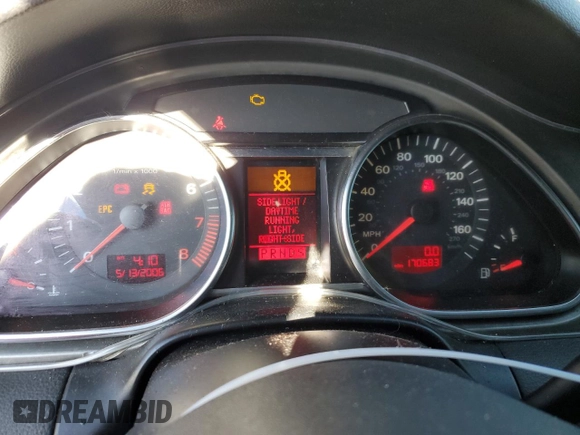 2007 Audi Q7 with VIN WA1AV74L87D062309, listed as a Copart auction lot 41666965 with 170,683 mi miles and Clean title. Bid and sale history available at DreamBid. Image 9.