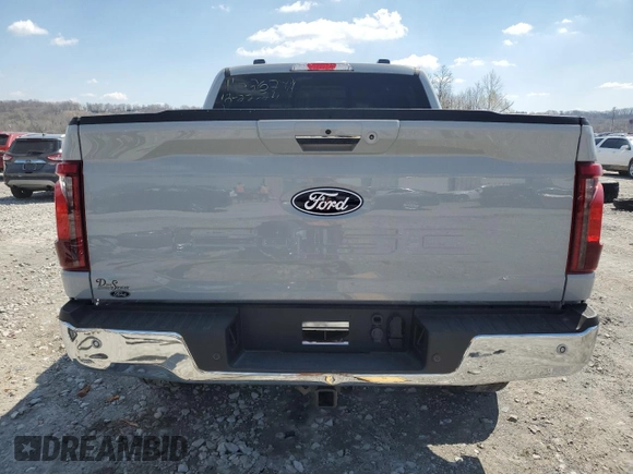 2024 Ford F-150 XLT with VIN 1FTFW3L57RKE90326, listed as a Copart auction lot 46570685 with 919 mi miles and Salvage Title. Bid and sale history available at carsss.com. Image 6.