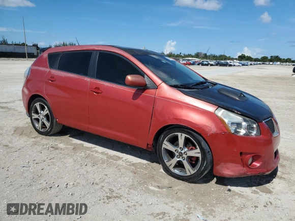 2009 Pontiac Vibe GT with VIN 5Y2SR67059Z410910, listed as a Copart auction lot 62497825 with 180,431 mi miles and Clean title. Bid and sale history available at DreamBid. Image 4.