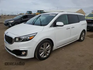 2018 Kia Sedona SX-L with VIN KNDME5C18J6365528, listed as a Copart auction lot 49496525 with 65,929 mi miles and Salvage Title. Bid and sale history available at carsss.com. Image 1.