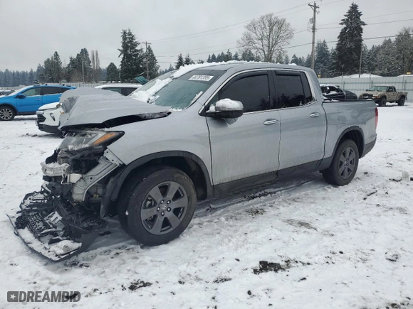 2020 Honda Ridgeline RTL-E with VIN 5FPYK3F72LB024204, listed as a Copart auction lot 44781355 with 32,785 mi miles and Salvage Title. Bid and sale history available at carsss.com. Image 1.