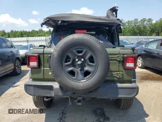 2021 Jeep Wrangler Unlimited Sport with VIN 1C4HJXDG6MW737612, listed as a Copart auction lot 60875264 with 29,220 mi miles and Salvage title. Bid and sale history available at DreamBid. Image 6.