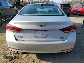 2017 Genesis G80 3.8L с VIN KMHGN4JE4HU191844, выставлен на аукционе Copart как лот 43649535 с пробегом 66 256 миль миль и Списание • Salvage title. История ставок и продаж доступна на DreamBid. Изображение 6.